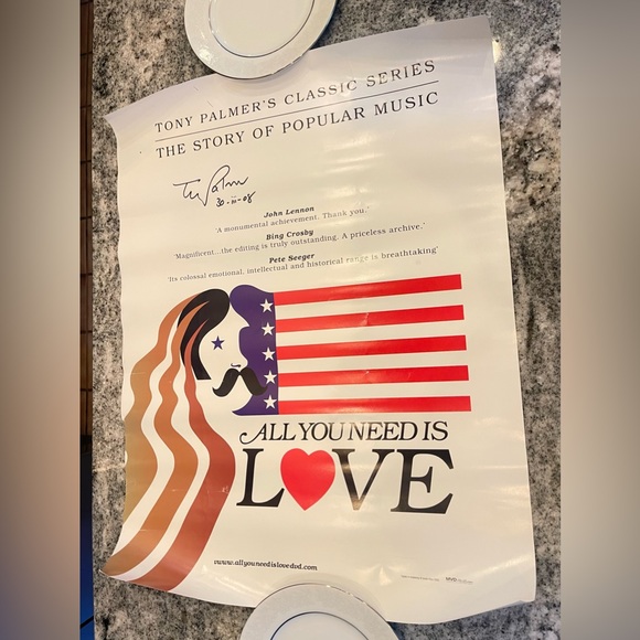 All You Need Is Love: The Story of Popular Music Poster & VCR Tape - Picture 1 of 9